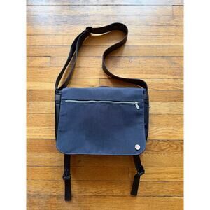 TOKEN Expandable Black/Gray Waxed Nylon Laptop Messenger Bag